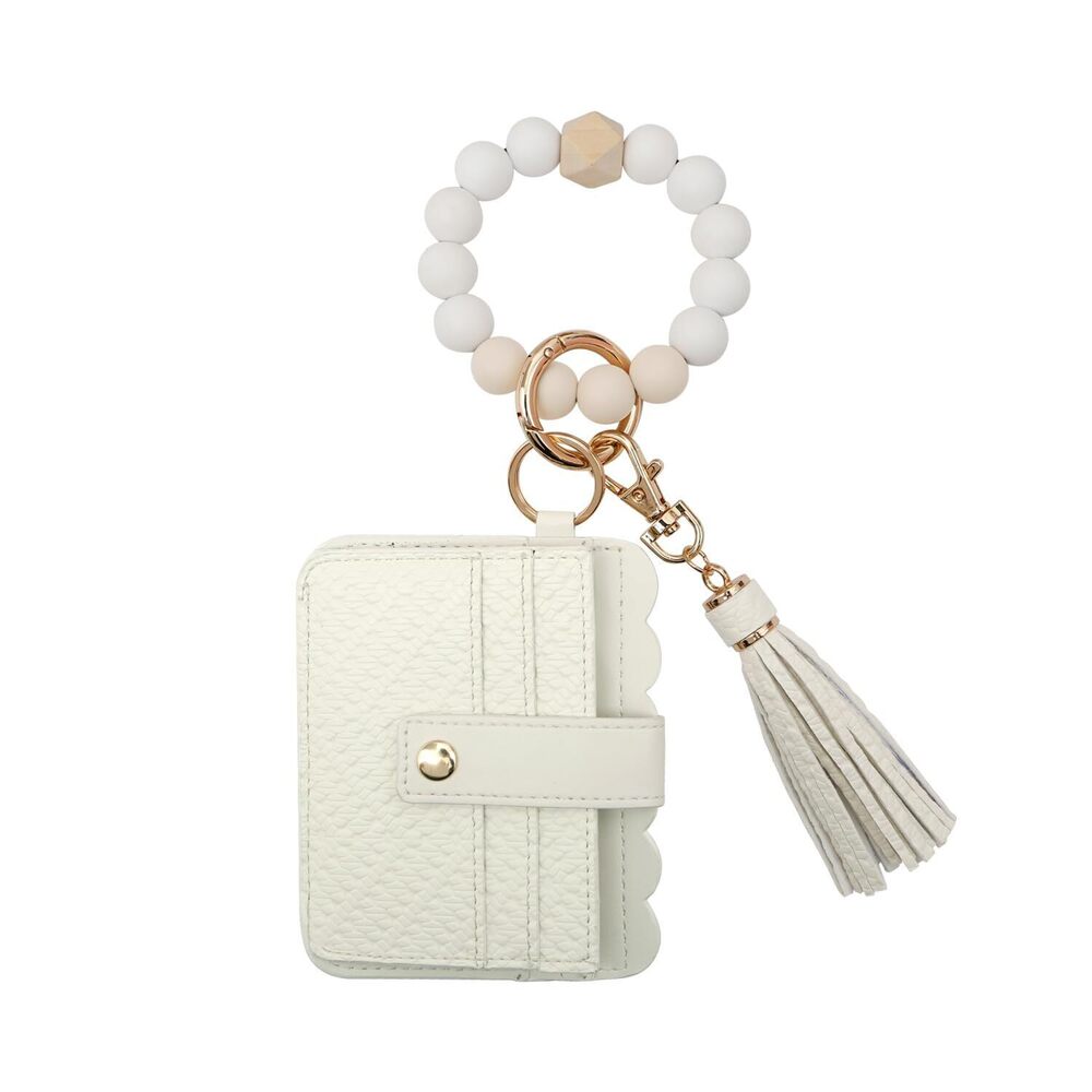 9003 RFID Blocking Silicone Bead Credit Card Holder Bracelet Keychain